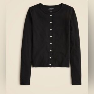 J.Crew Feather Jersey Crewneck Cardigan NWT Size Small